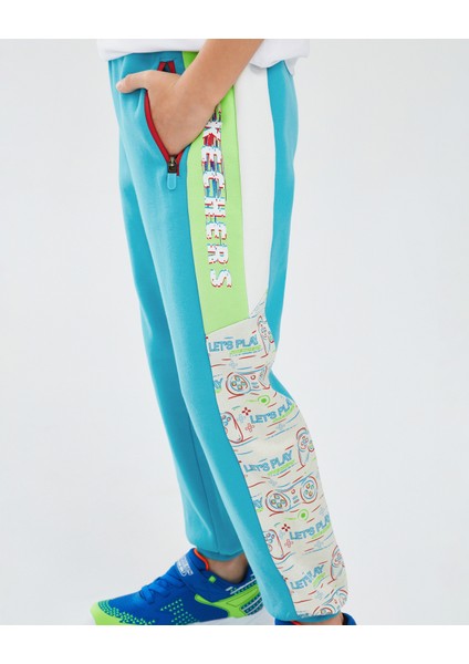 2xi-Lock B Jogger Sweatpant Büyük Erkek Çocuk Mavi Eşofman Altı SK241077-420