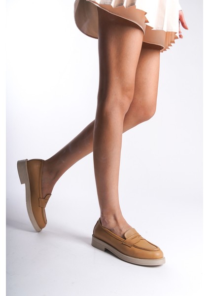 Mubiano Hakiki Deri Collection Kadın Babet Nude -MCSDD024-N