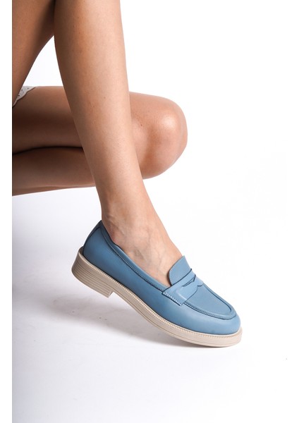 Mubiano Hakiki Deri Collection Kadın Babet Mavi -MCSDD024-M fiyatları