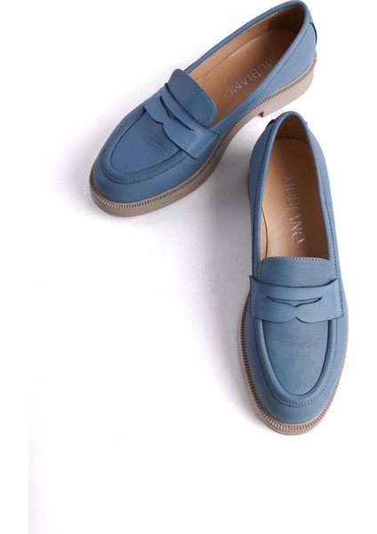 Mubiano Hakiki Deri Collection Kadın Babet Mavi -MCSDD024-M fırsatları