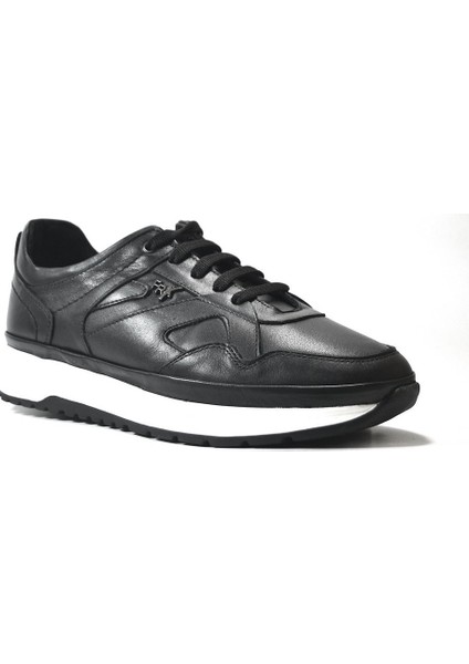 4041 Deri Siyah & Kahverengi Bağlı Anatomik Casual Erkek Ayakkabı