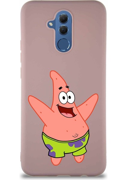 Huawei Mate 20 Lite Soft Premier Kapak Patrick Yıldız Tasarımlı Silikon Kılıf - Pudra