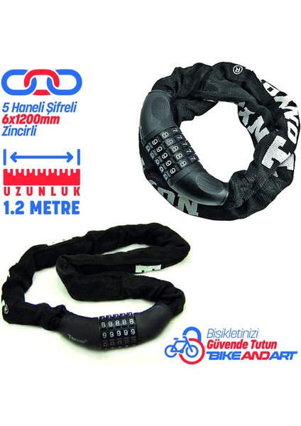 Zedonyon 6X1200 Şifreli Zincir Kilit