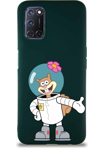 Oppo A72 Soft Premier Kapak Sandy Tasarımlı Silikon Kılıf - Yeşil