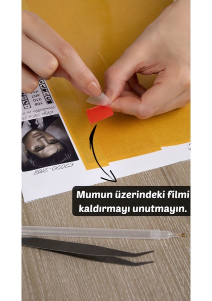 Tek Boynuzlu Atın Üstündeki Kız | Elmas Mozaik Tablo | Mozaik Puzzle | 45x45 | E20234136