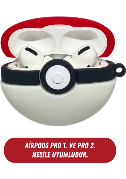 Pro 1. ve Pro 2. Nesil Uyumlu Koruyucu Bluetooth Kulaklık Kılıfı Pokemon Figürlü