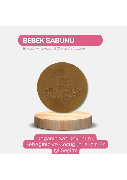 Bebek & Çocuk Vegan Doğal Sabun - 7 Farklı Soğuk Sıkım Bitkisel Doğal Yağ - 100 gr