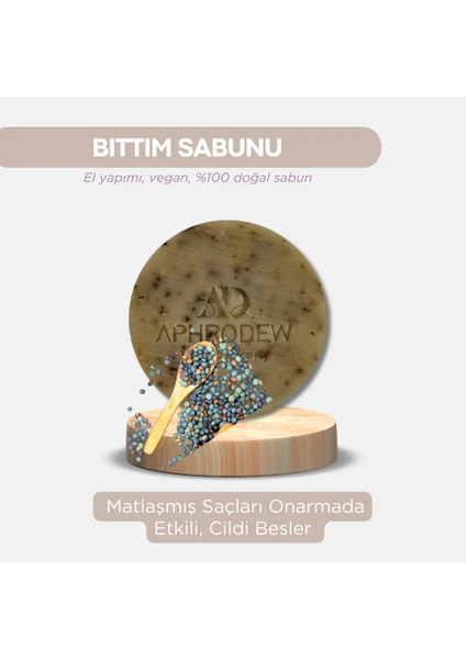 Bıttım Vegan Doğal Sabun - Matlaşmış Saçları Onarmada Etkili, Cildi Besler - 100 gr