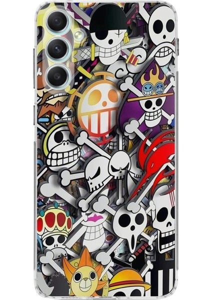 Samsung Galaxy A34 Kamera Korumalı Kapak Anime Tasarımlı Şeffaf Kılıf