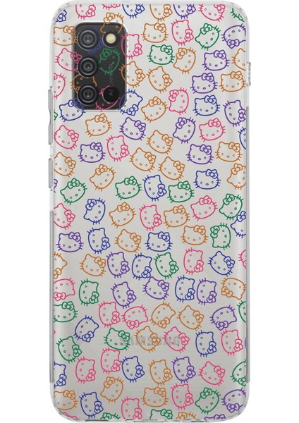 Samsung Galaxy A02S Kamera Korumalı Kapak Hello Kitty Tasarımlı Şeffaf Kılıf