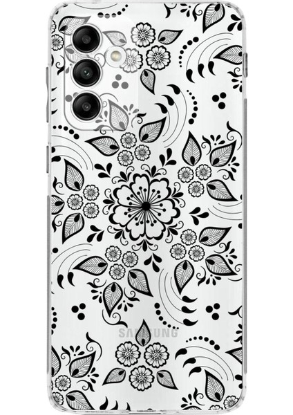 Samsung Galaxy A04S Kamera Korumalı Kapak Nostalji Desen Tasarımlı Şeffaf Kılıf