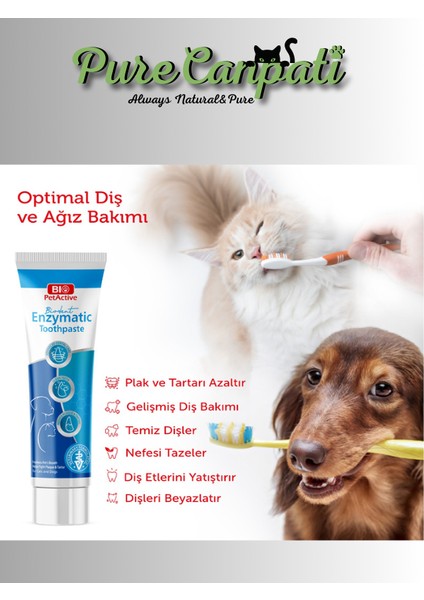 Purecanpati Kedi Multivitamin,dişmacunu ve Biotin Çinko Seti