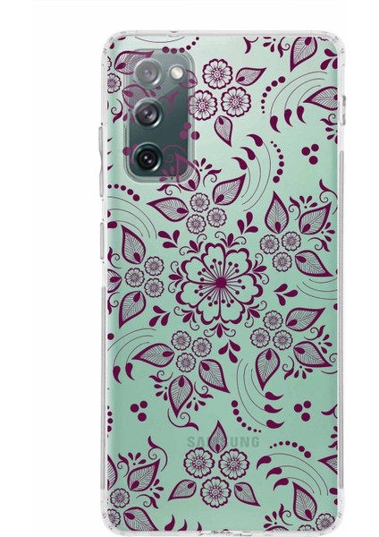 Samsung Galaxy S20 Fe Kamera Korumalı Kapak Nostalji Desen Tasarımlı Şeffaf Kılıf