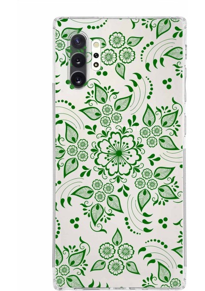 Samsung Galaxy Note 10 Plus Kamera Korumalı Kapak Nostalji Desen Tasarımlı Şeffaf Kılıf