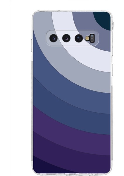 Samsung Galaxy S10 Kamera Korumalı Kapak Renk Cümbüşü Tasarımlı Şeffaf Kılıf