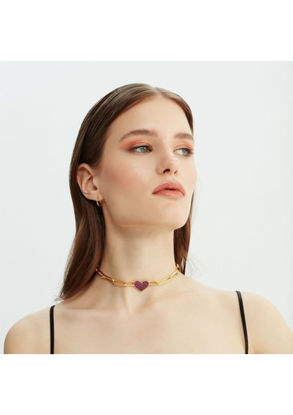 Tekno Trust Metal Pink Love Necklace Altın Tekli fiyatları