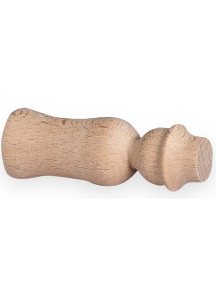 Montessori Toys Ahşap El Yapımı Peg Bebek 6'lı Boyama Seti Fırça Boya Dahil -PEG11-9,5CM