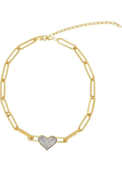 Tekno Trust Altın Deep Love Necklace Gümüş