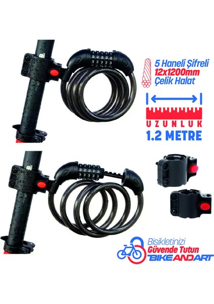 Zedonyon 12X1200 Şifreli Bisiklet Kilidi fiyatları