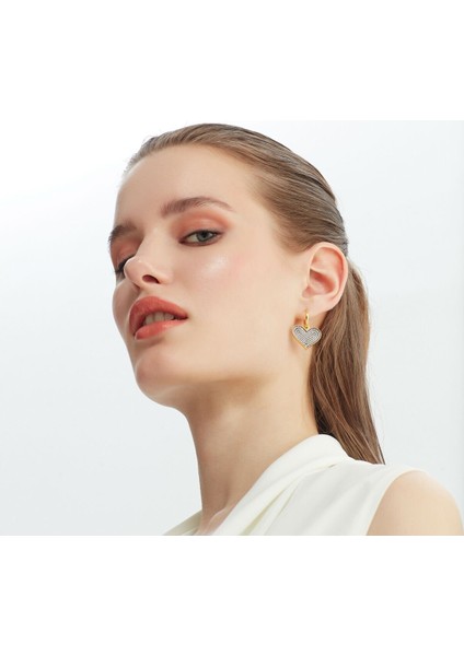 Tekno Trust 925 Ayar Deep Love Earrings Altın modelleri