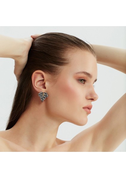 Tekno Trust 925 Ayar Leaf Soul Earrings Altın modelleri