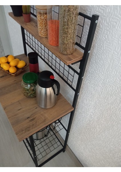 Tekno Trust Siyah Çok Amaçlı 4 Raf Mutfak Tezgahı Kahve Köşesi (Yeni) Metal fiyatları