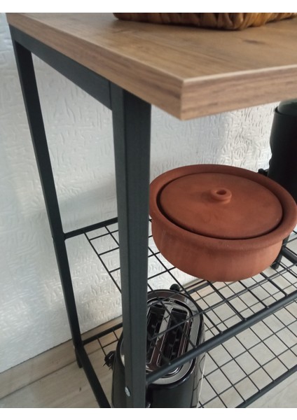 Tekno Trust Siyah Çok Amaçlı 4 Raf Mutfak Tezgahı Kahve Köşesi (Yeni) Metal fırsatları