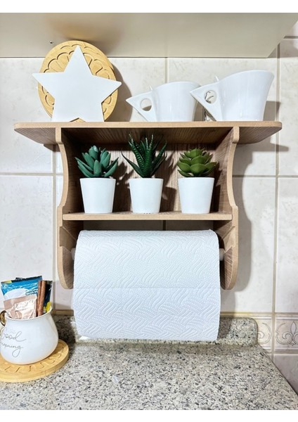 Tekno Trust Mdf Mutfak Banyo Kâğıt Havluluk, Fincanlık, Kahve Köşesi, Baharatlık, Aksesuar Rafı EH028 1 Yıl Mo