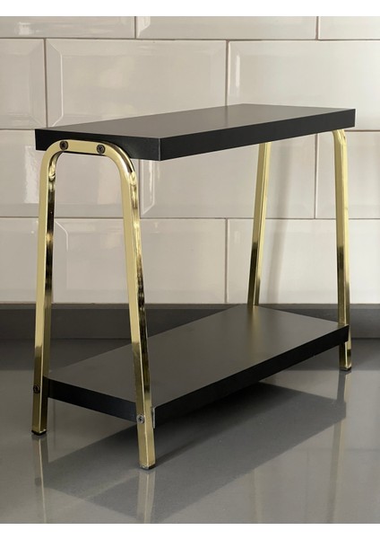 Tekno Trust Altın Mutfak Raf Gold Siyah Tezgah Üstü Raf Kahve Köşesi Raf Banyo Raf Baharatlık Suntalam indirimleri