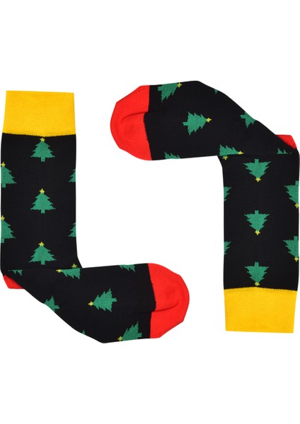 Unisex Yılbaşı Dikişsiz Noel Çorabı,desenli ve Renkli Soket 4’lü Çorap Seti indirimleri