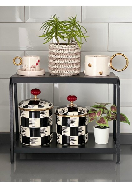 Tekno Trust Suntalam Mutfak Raf Siyah Tezgah Üstü Raf Kahve Köşesi Raf Banyo Raf Baharatlık Siyah fiyatları