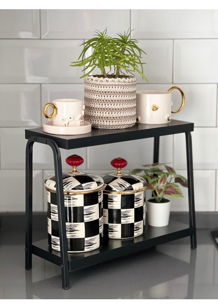 Tekno Trust Suntalam Mutfak Raf Siyah Tezgah Üstü Raf Kahve Köşesi Raf Banyo Raf Baharatlık Siyah modelleri
