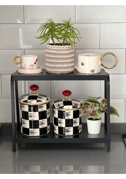 Tekno Trust Suntalam Mutfak Raf Siyah Tezgah Üstü Raf Kahve Köşesi Raf Banyo Raf Baharatlık Siyah fırsatları