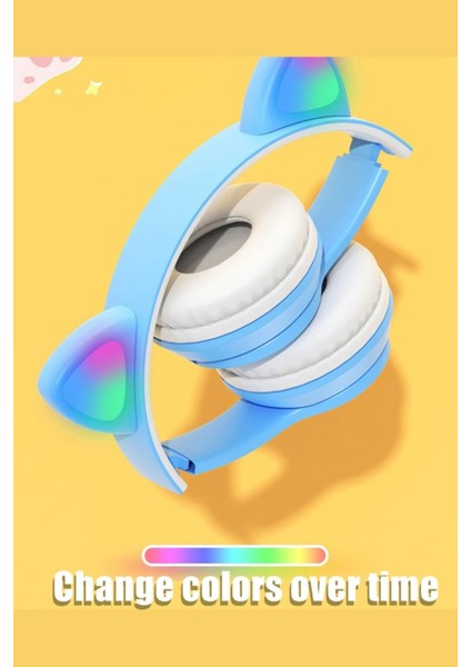 Tekno Trust Yok Kedi Kulağı Bluetooth Kablosuz Kulaklık Rengarenk Işıklı Rgb Mavi Çocuk Oyun Kulaklığı Radyolu fiyatları