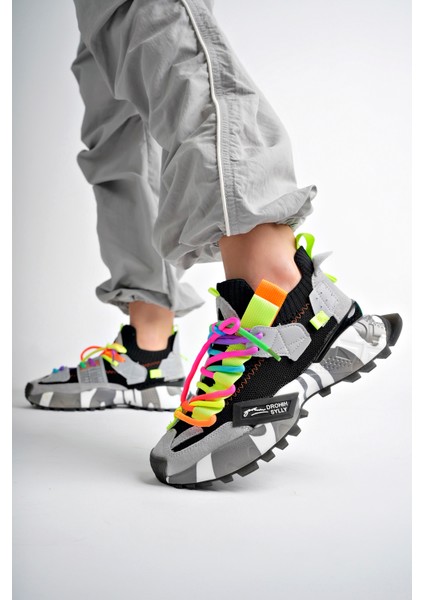 Kadın Renkli Bağcık Ithal Taban Sneakers