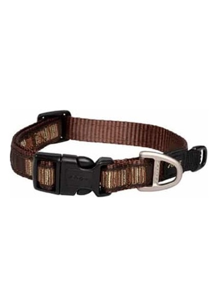 Fancy Dress Halsband Karışık Desenli Köpek Boyun Tasması Kahverengi Medium 1.6X26-40 cm
