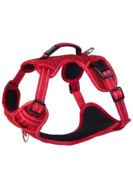 Utility Explore Tuig Dolgulu Köpek Göğüs Tasması Kırmızı Xlarge 2.5X66-105 cm