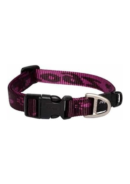 Alpinist Halsband Desenli Köpek Boyun Tasması Mor Medium 26X40 cm