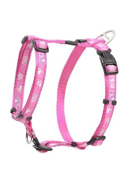 Fancy Dress Tuig Pati Desenli Köpek Göğüs Tasması Pembe Xlarge 2.5X60-100 cm