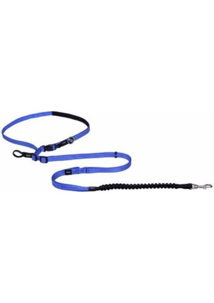 Utility Handsfree Lijn Dokuma Köpek Gezdirme Kayışı Mavi Large 2X150-210 cm