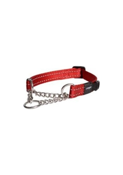 Utility Control Chain Halsband Kontrol Zicirli Köpek Boyun Tasması Kırmızı Medium 1.6X31-45 cm