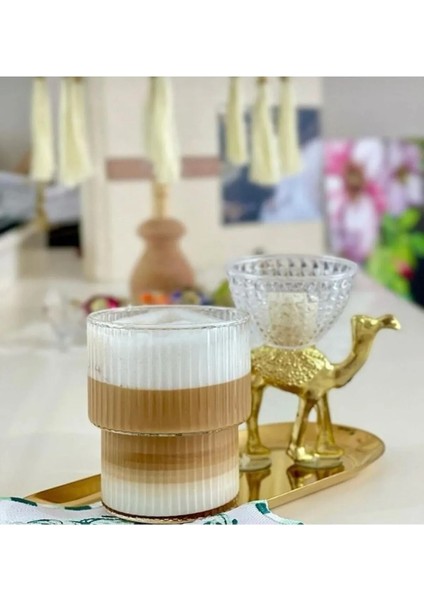 Tekno Trust 300 - 399 ml Isıya Dayanıklı Origami Stil Bardak Kahve ve Sunum Bardağı 300 ml Beyaz Cam 1
