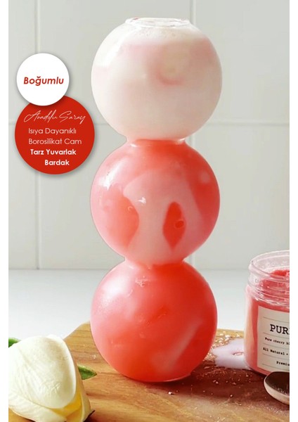 Tekno Trust Cam Isıya Dayanıklı Borosilikat Boğumlu Yuvarlak Stil Bardak | Kahve ve Sunum Bardağı Borosilikat B