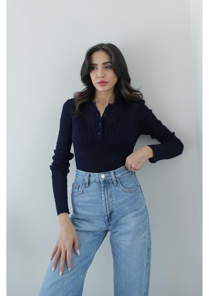 Lacivert Polo Transparan Bluz fiyatları