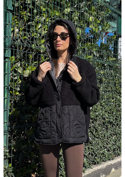 Peluşlu Bol Kesim Mont modelleri