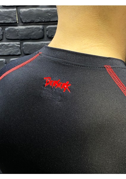 Erkek Spor Tişört Fit Berserk Baskılı Siyah fırsatları