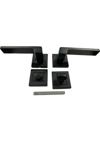 LISINYA202 Sofuoğlu Rozet Anka Mat Siyah Wc Kapı Kolu