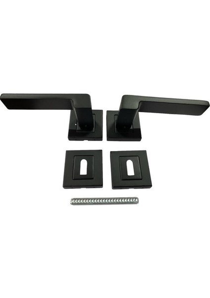 LISINYA202 Sofuoğlu Rozet Anka Mat Siyah Oda Kapı Kolu