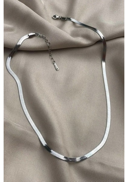 Yüksek Kalite 316L Çelik Italyan Ezme Altın ve Gümüş Rengi Zincir Kolye 45 cm fiyatları