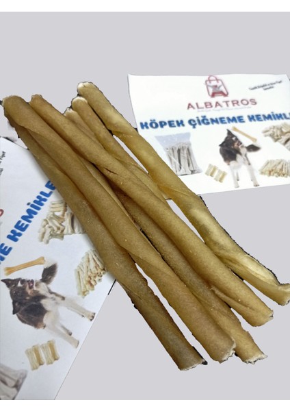 Naturel Burgu 200 Adet - 1 Kilo 1 kg Kalın Köpek Çiğneme Kemirme Kemiği